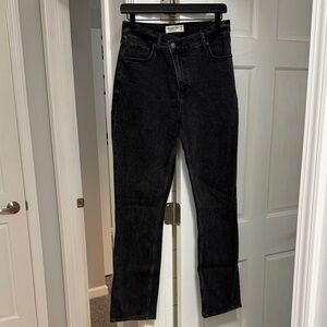 Abercrombie & Fitch High Rise Slim Straight Black Jeans